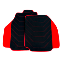 Black Alcantara Floor Mats for Ferrari 458 Speciale (2012-2015) with Red Alcantara Accents