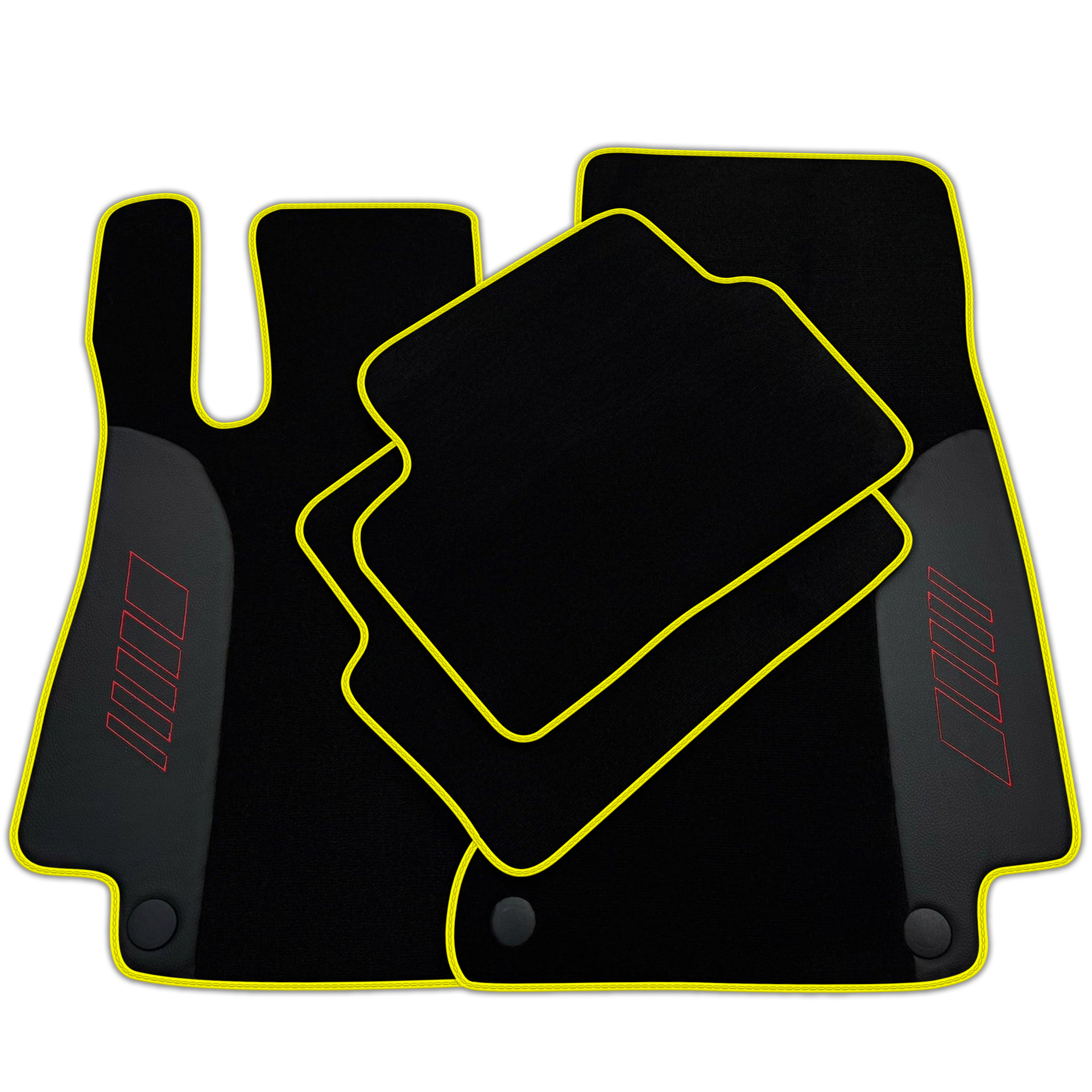 Black Floor Mats For Mercedes Benz C-Class C205 Coupe Facelift (2018-2023) | AutoWin Edition