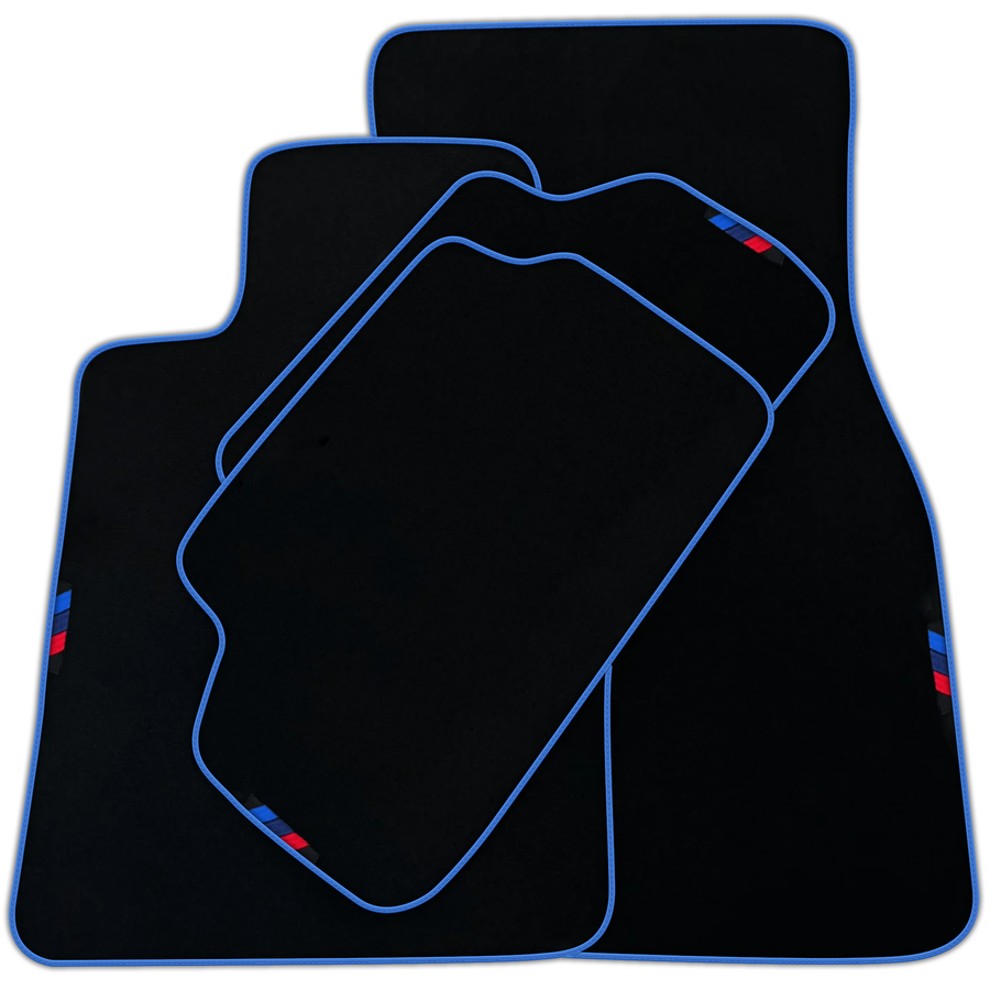 Black Floor Mats For BMW 1 Series F70 with German Flag | Various Trim Colors