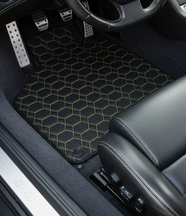 Customizable Leather Floor Mats with Line Pattern for Lamborghini Diablo (1990-2001) - AutoWin