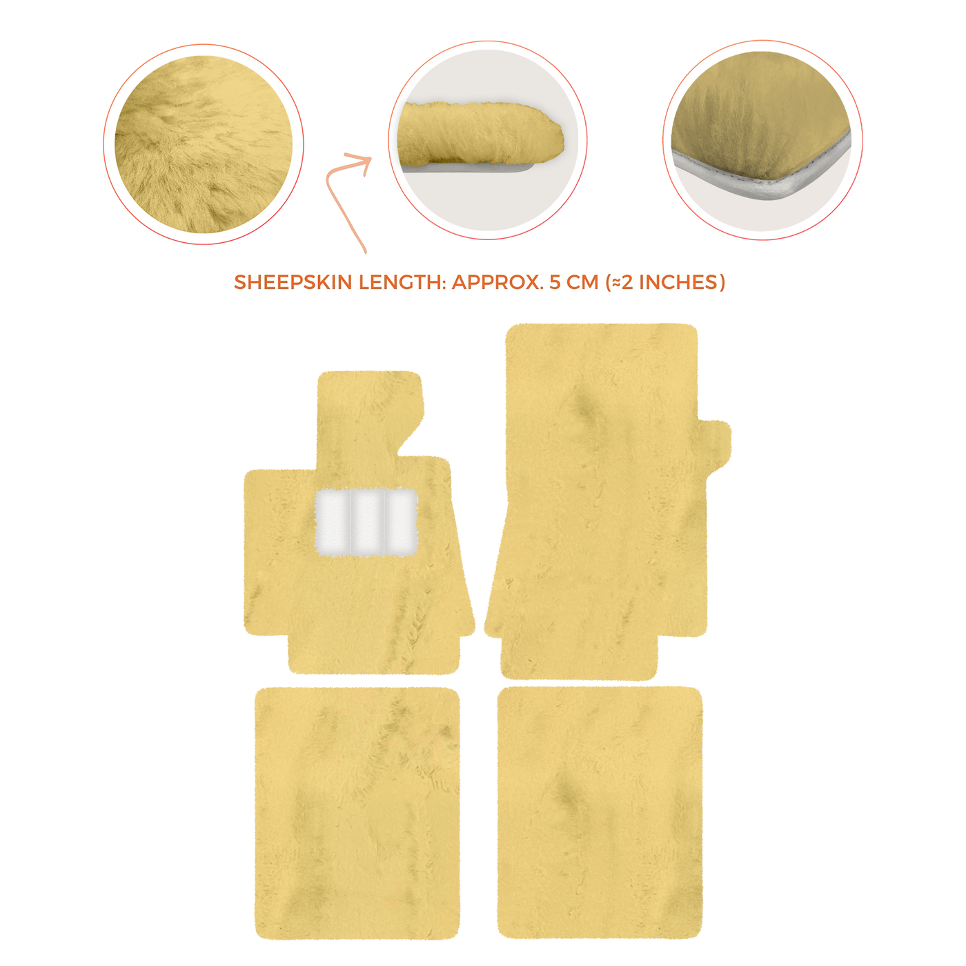 Luxurious Premium Sheepskin Floor Mats for Bentley Arnage (1998-2009)