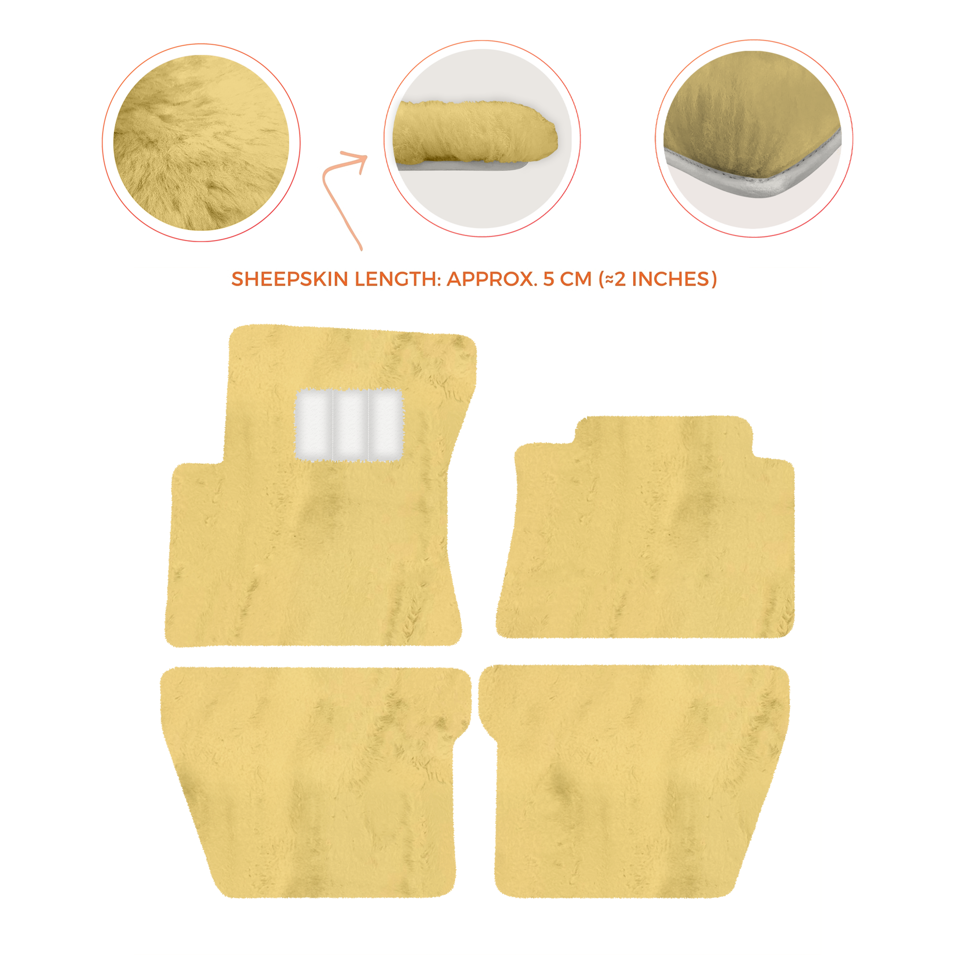 Premium Sheepskin Floor Mats for Bentley Flying Spur (2019-2023)