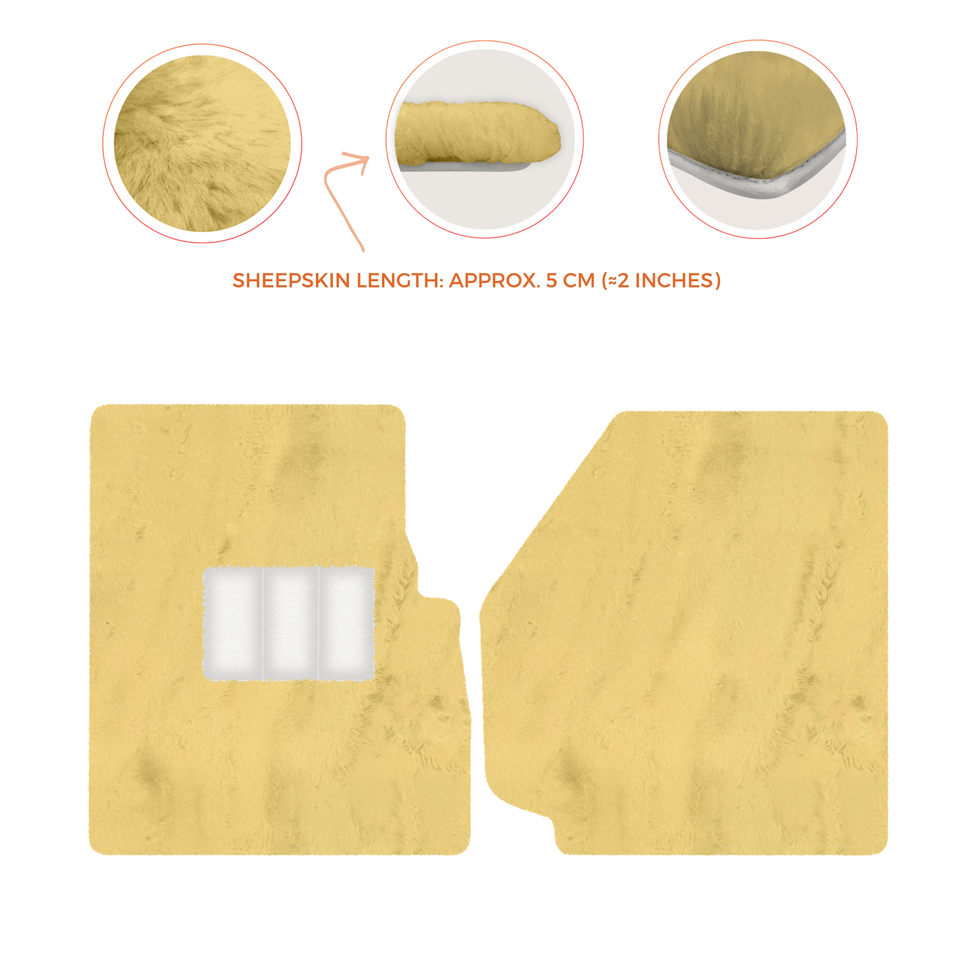 Premium Sheepskin Floor Mats for Land Rover Discovery (2004-2009)