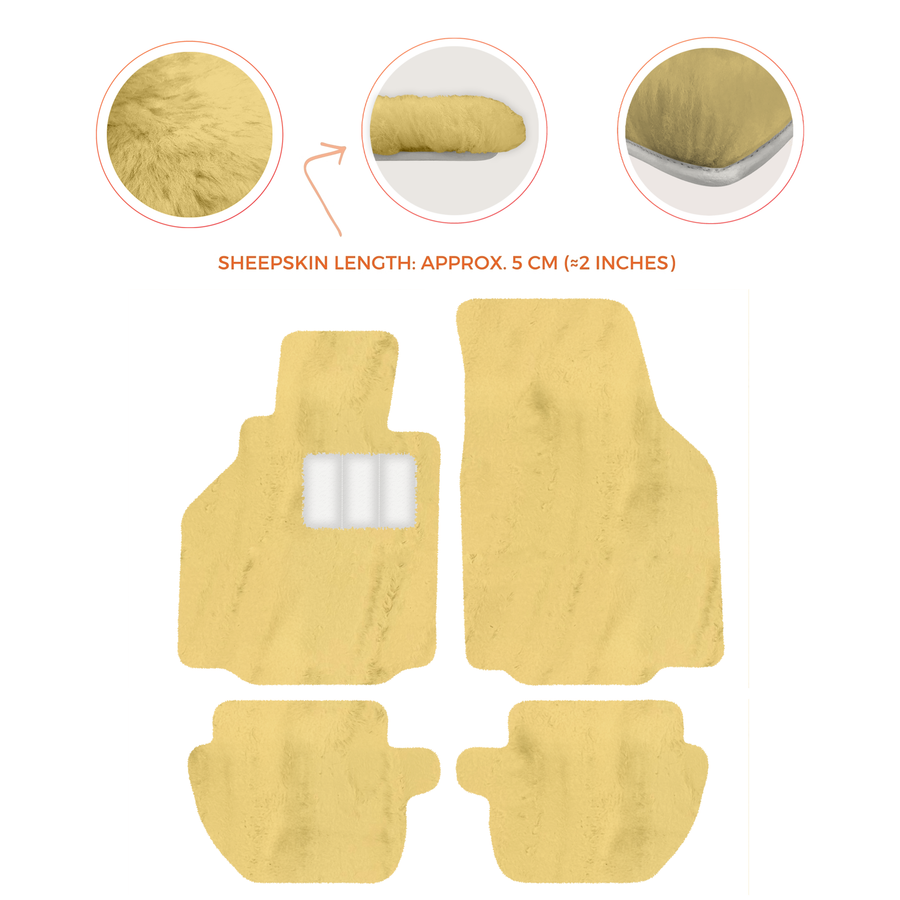 Premium Luxury Sheepskin Floor Mats for Ferrari Roma (2021-2024)
