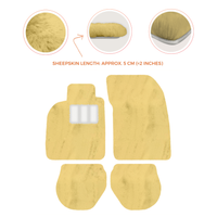 Sheepskin Floor Mats for Porsche 911-993 (1993-1998) - Sheepskin Length, Various Color Options