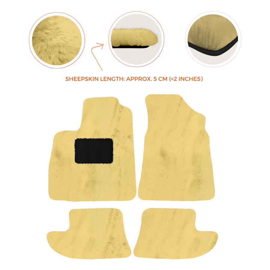 Premium Sheepskin Floor Mats for Bentley Continental GTC (2011-2018)