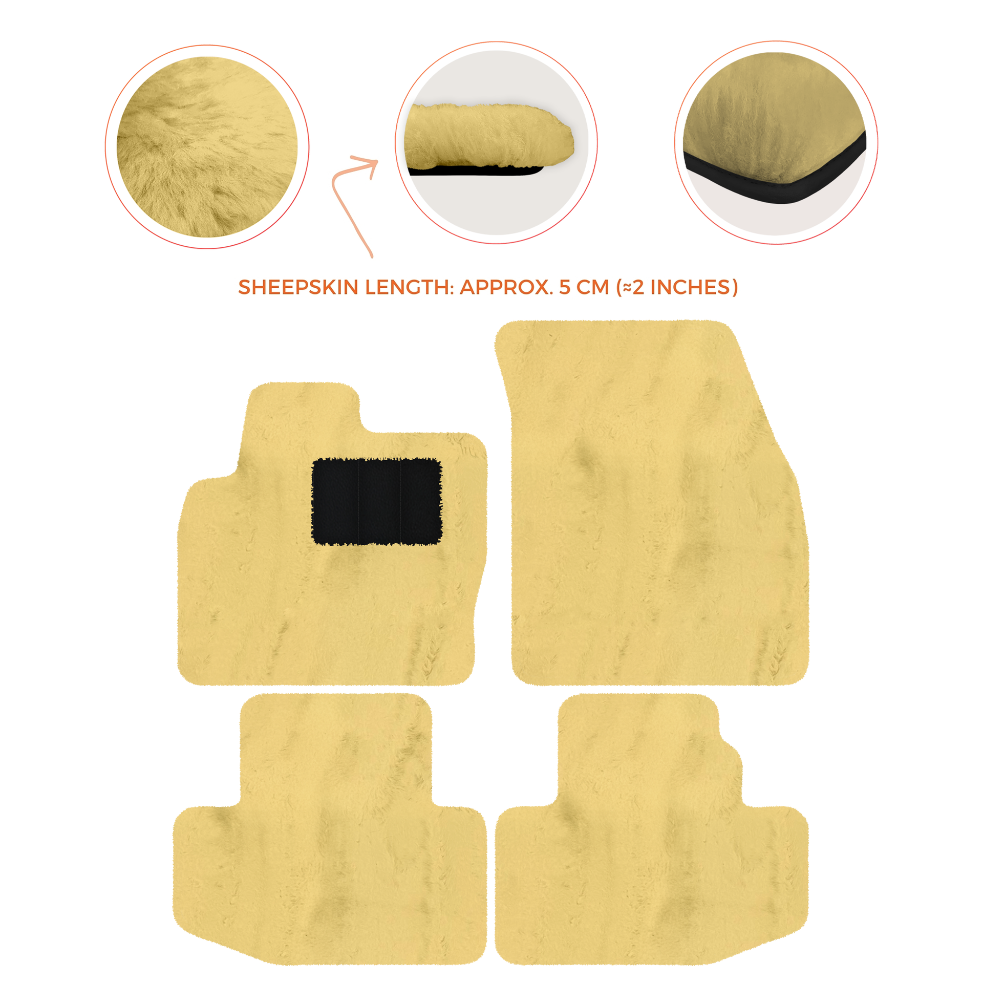 Luxury Sheepskin Floor Mats for Range Rover Sport L460 (2022-2024)