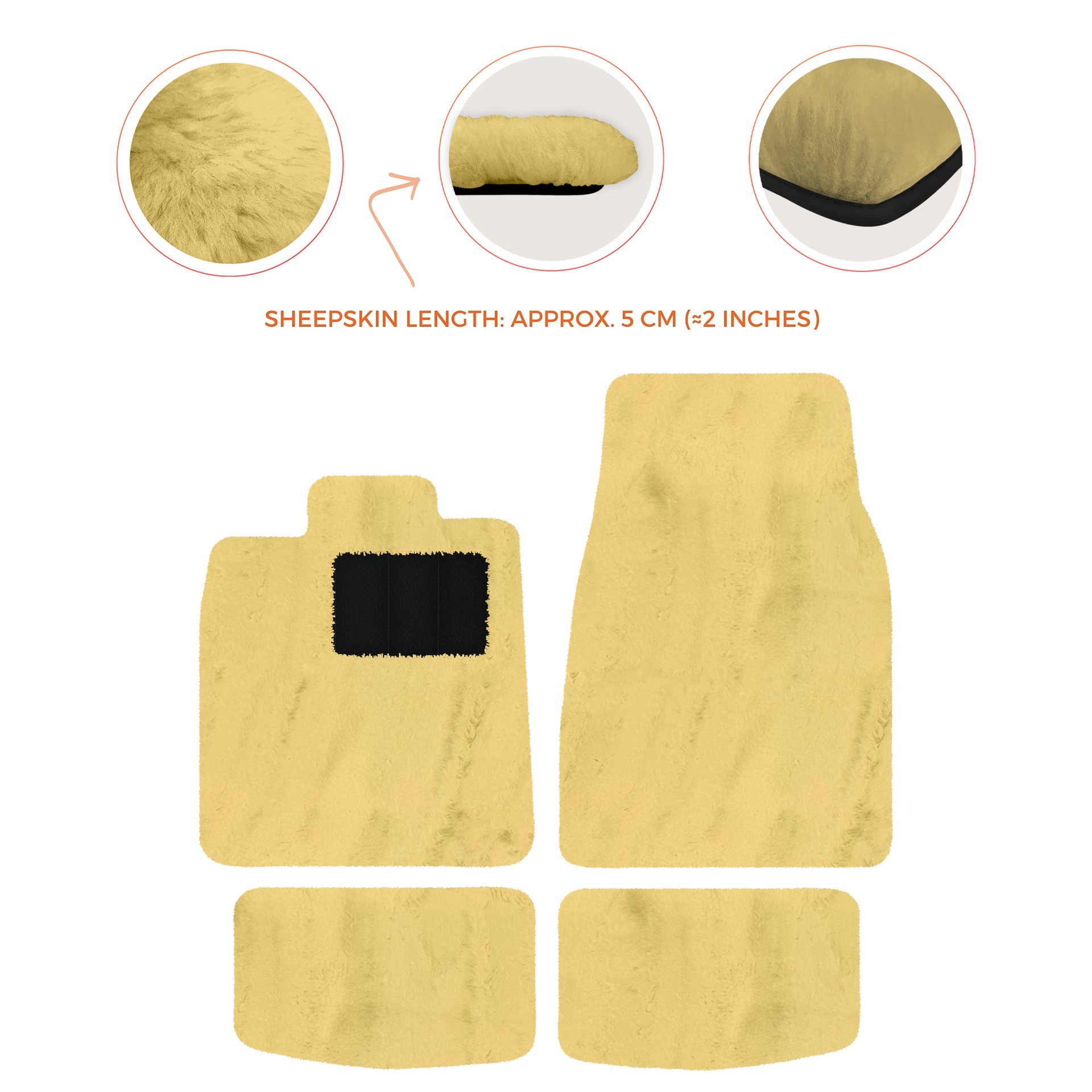 Premium Sheepskin Floor Mats for Porsche Panamera (2009-2016)