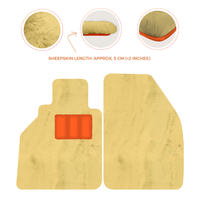 Tapis de voiture en peau de mouton pour Porsche 986 Boxster (1996-2004) - Longueur de peau de mouton, Options de couleur variées