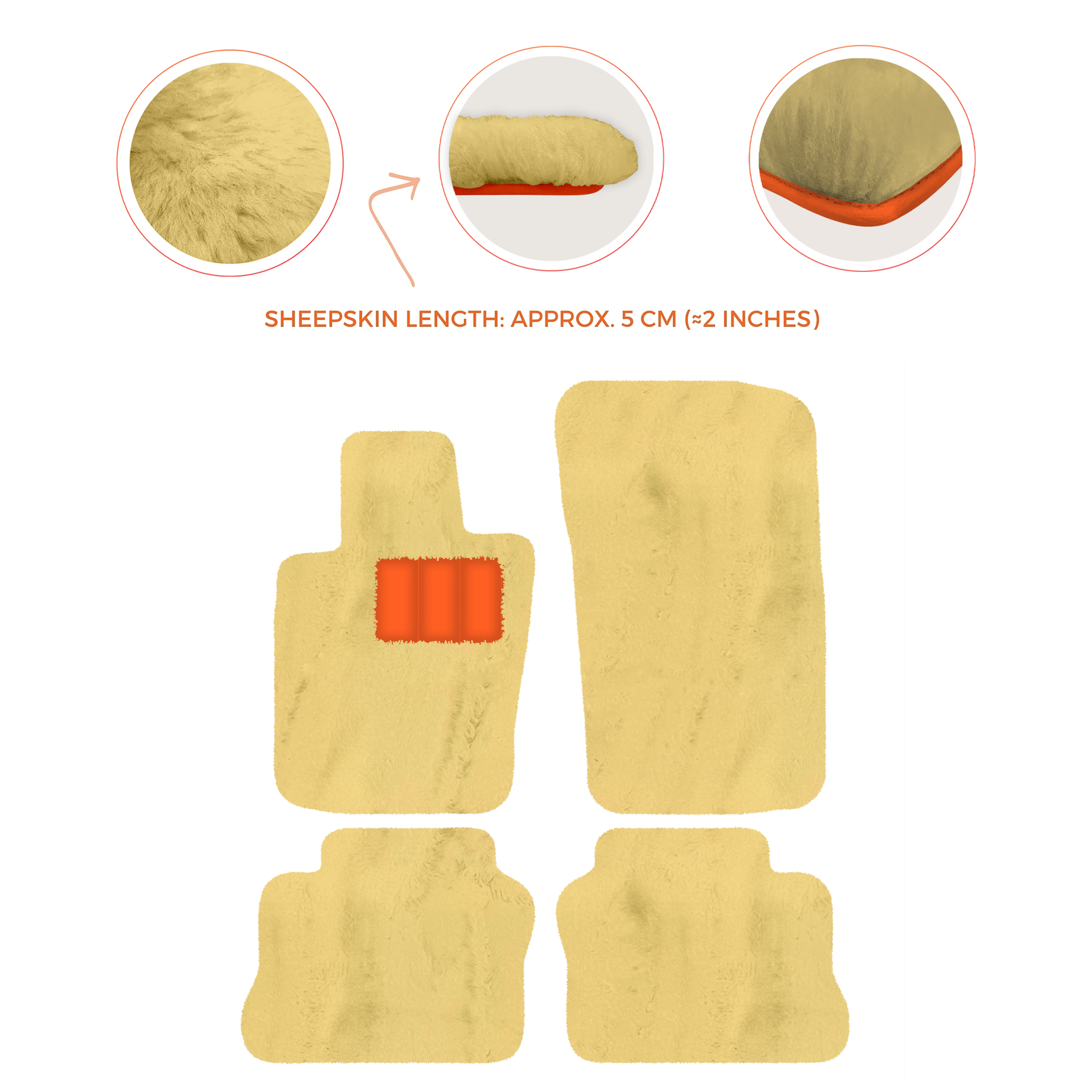 Luxurious Sheepskin Floor Mats for Porsche Panamera (2009-2016)