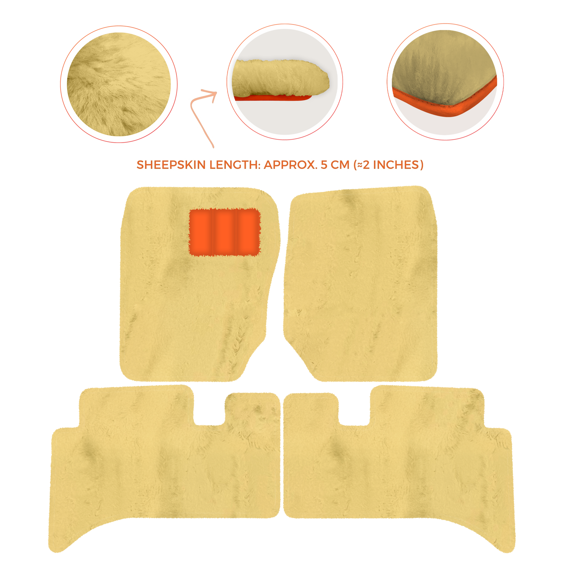 Premium Sheepskin Floor Mats for Range Rover Sport L460 (2022-2024)