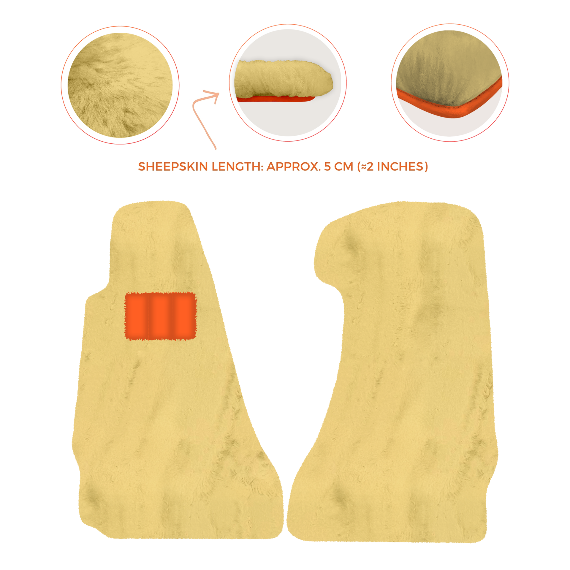 Premium Sheepskin Floor Mats for Aston Martin V8 Vantage (2006-2017)