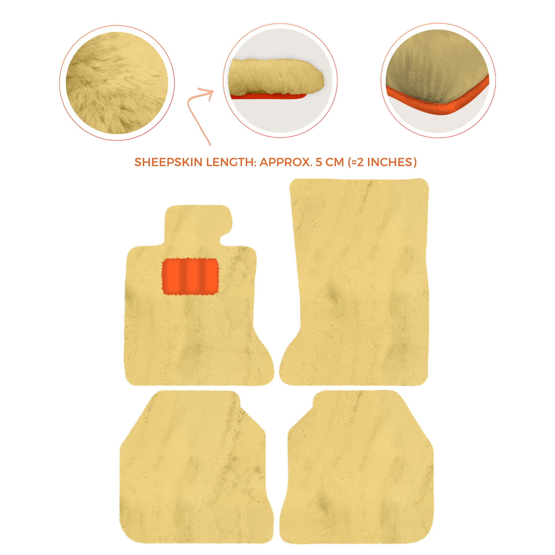 Luxury Sheepskin Floor Mats for Rolls-Royce Ghost RR2 (2010-2014)