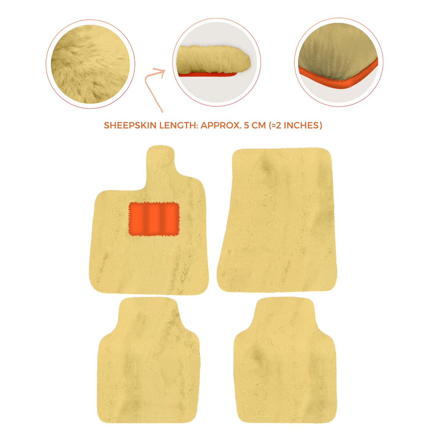 Premium Luxury Sheepskin Floor Mats for Ferrari Roma (2021-2024)