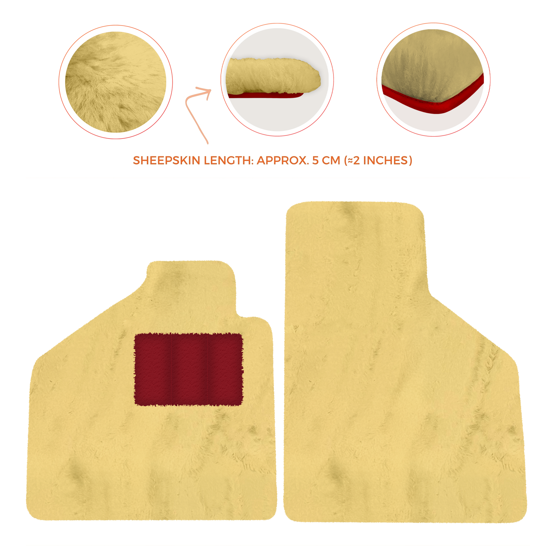 Premium Sheepskin Floor Mats for Lamborghini Aventador (2012-2022)