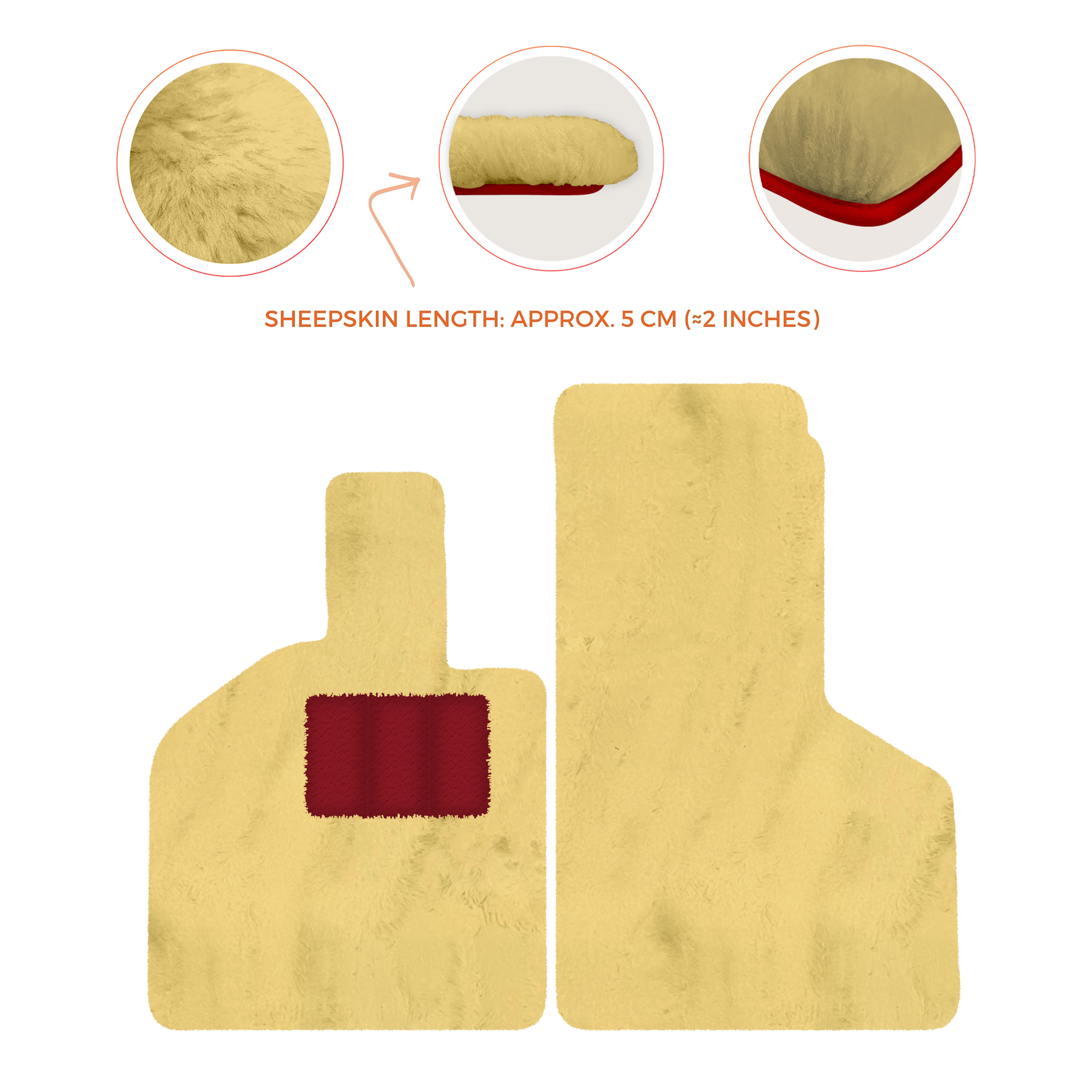 Luxury Sheepskin Floor Mats for Lamborghini Gallardo (2004-2014)