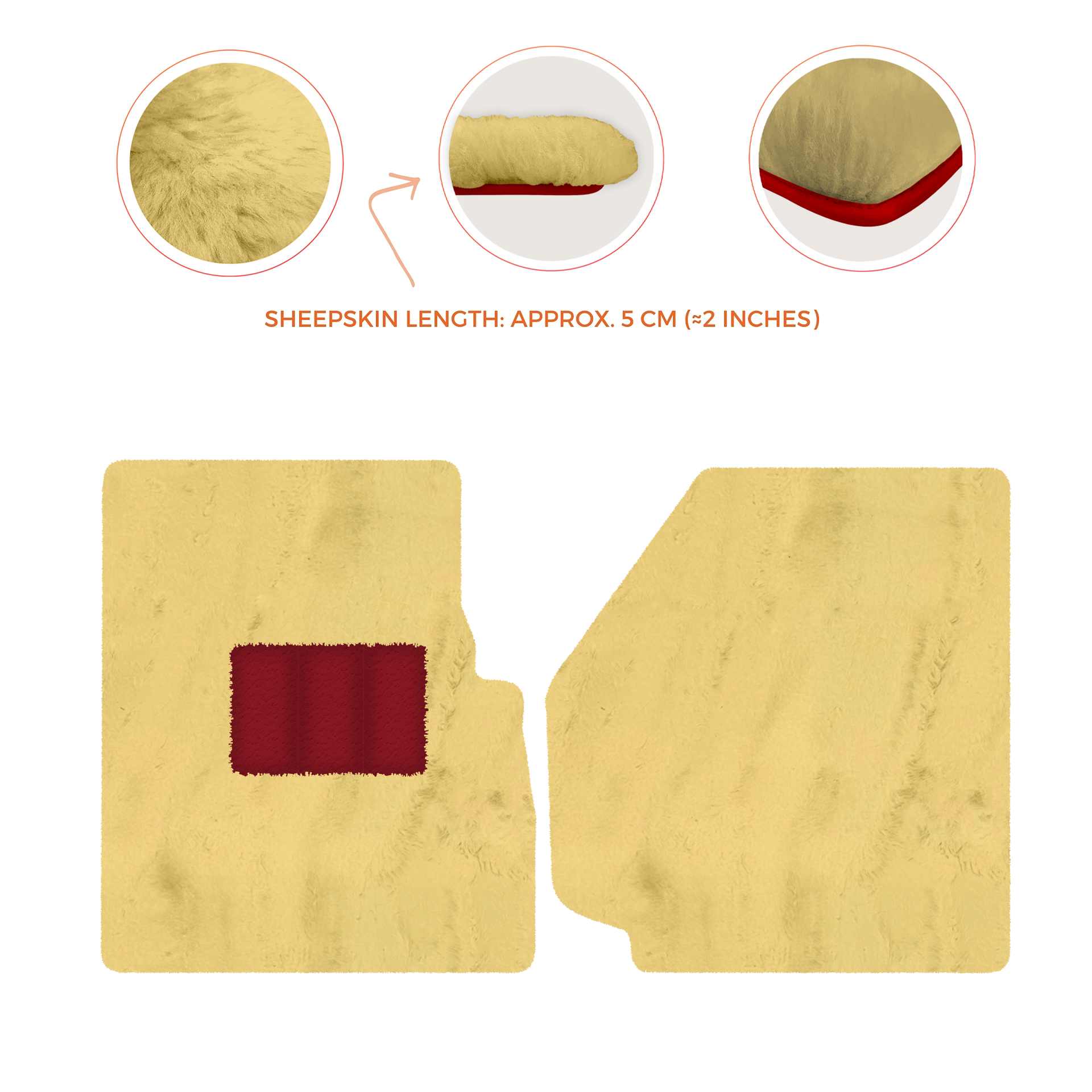 Premium Sheepskin Floor Mats for Land Rover Discovery (2004-2009)