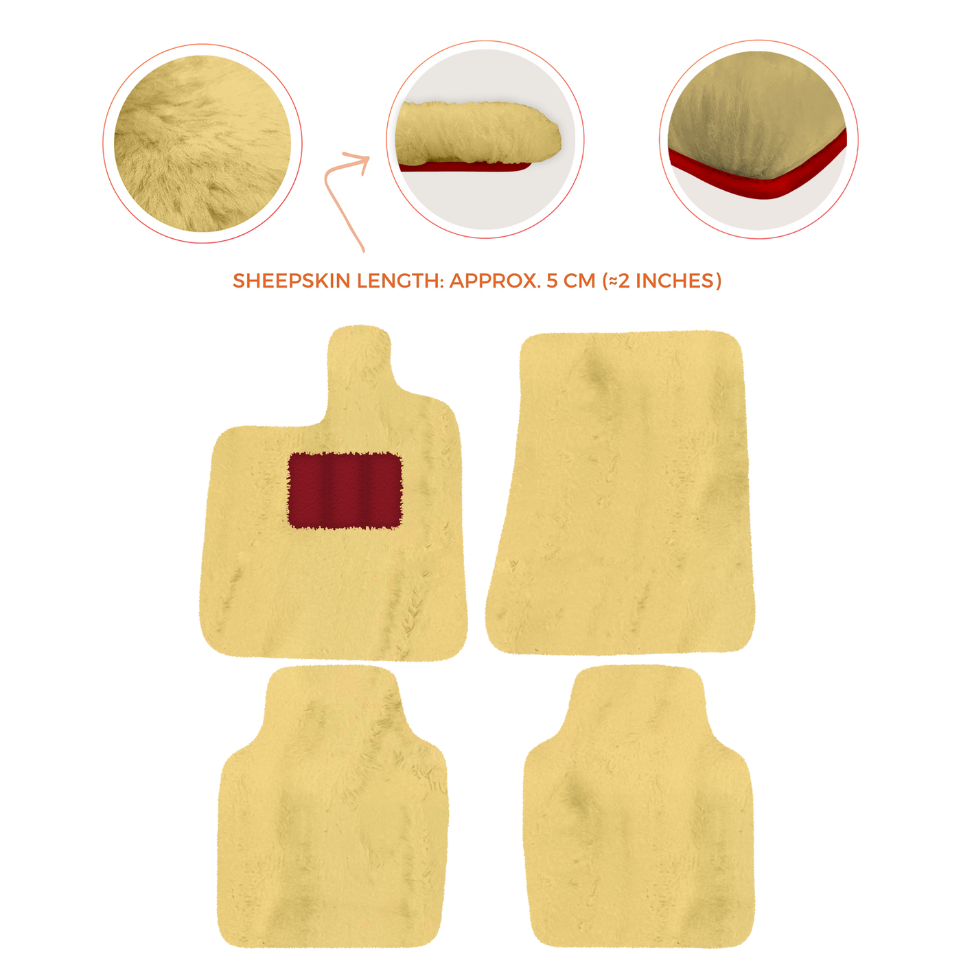 Premium Luxury Sheepskin Floor Mats for Ferrari Roma (2021-2024)