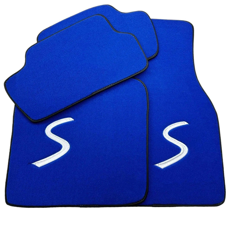 Blue Floor Mats for Mini Cooper / One F56 3-Doors (2014-2023) - AutoWin