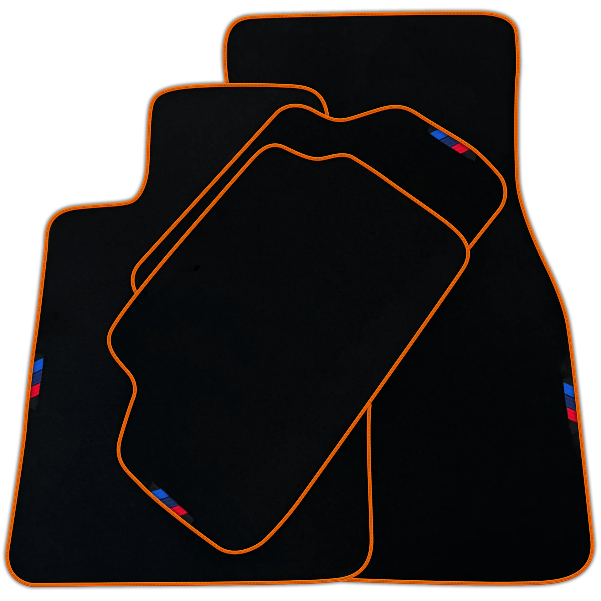 Black Mats For BMW X5M F95 SUV | Orange Trim | Various Trim Colors
