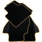 Custom Black Floor Mats for Ferrari Dino 308 GT4 (1973-1979) with Leather