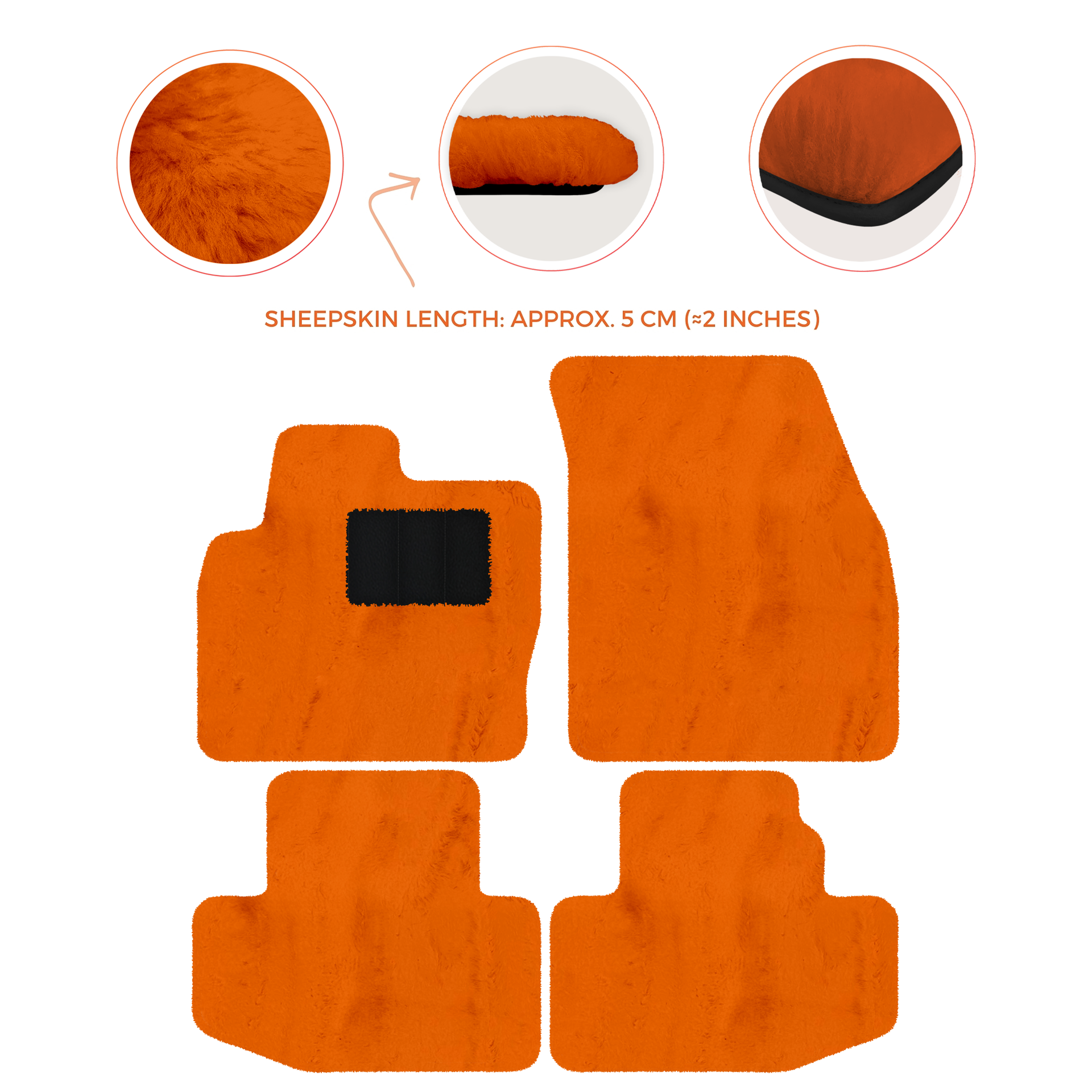 Luxury Sheepskin Floor Mats for Range Rover Sport L460 (2022-2024)