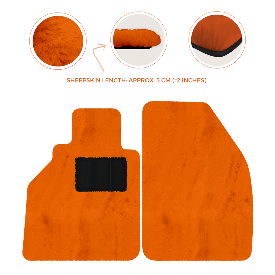 Tapis de voiture en peau de mouton pour Porsche 986 Boxster (1996-2004) - Longueur de peau de mouton, Options de couleur variées