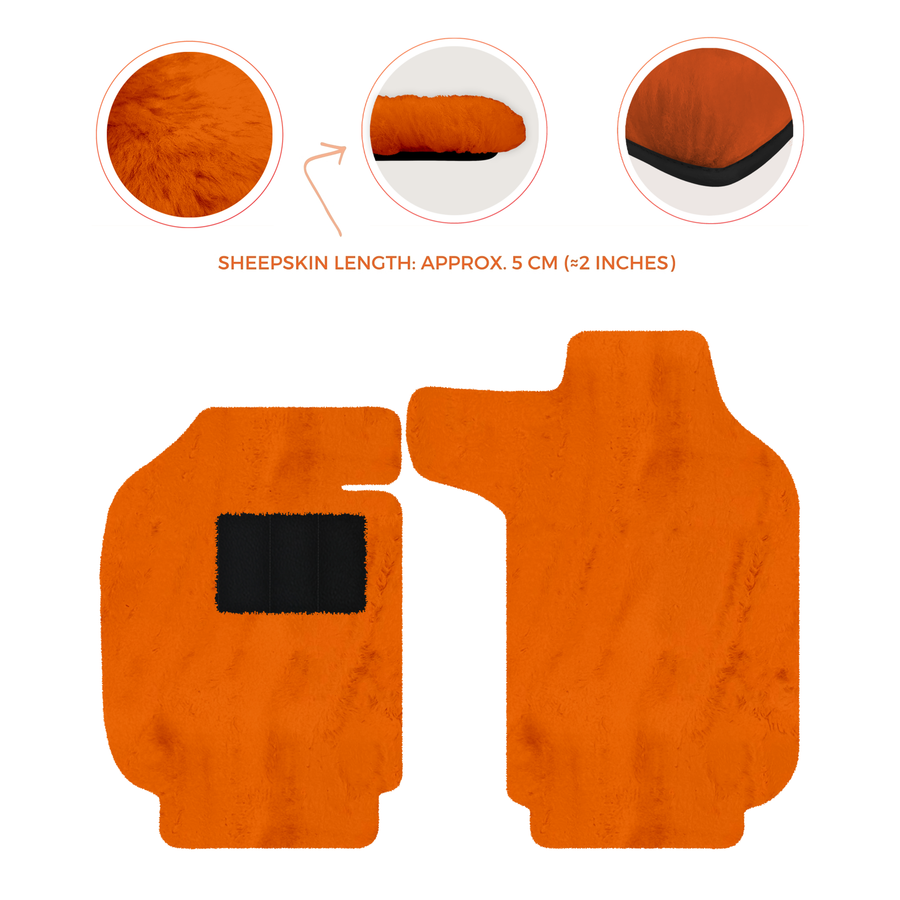 Tapis de voiture en peau de mouton pour Porsche 911 SC (1978-1984) - Longueur de peau de mouton, Options de couleur variées