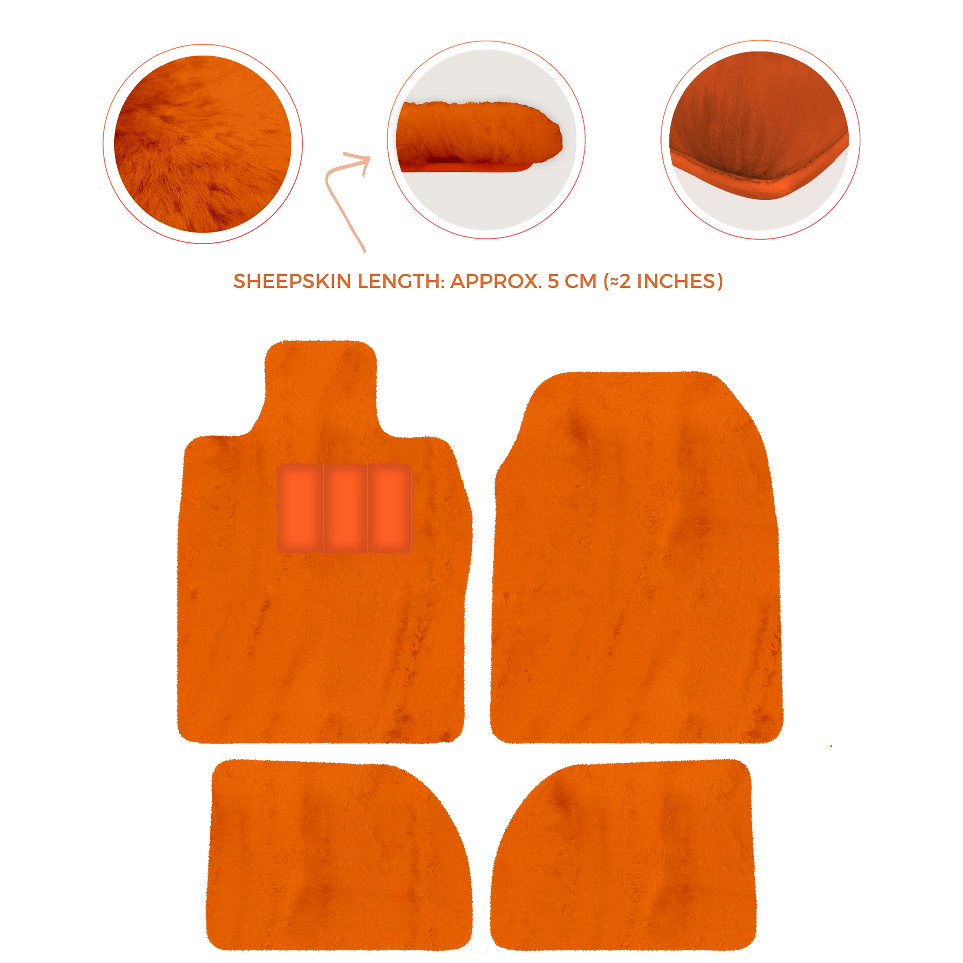 Premium Sheepskin Floor Mats for Porsche 924 (1976-1988)