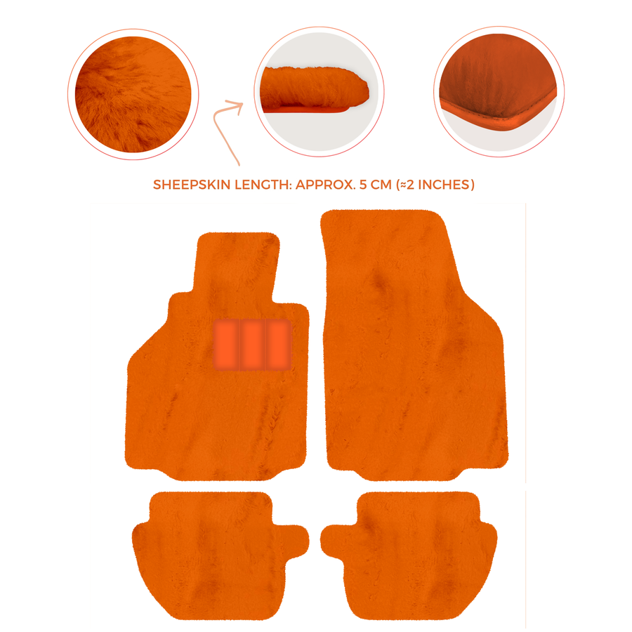 Premium Luxury Sheepskin Floor Mats for Ferrari Roma (2021-2024)