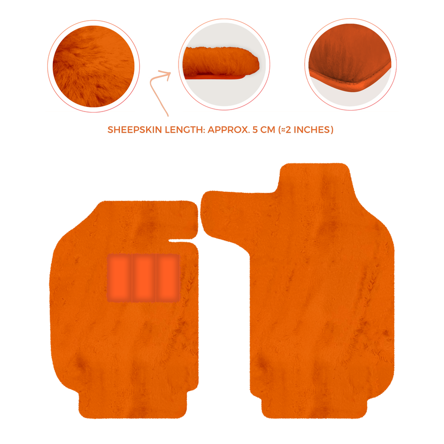 Tapis de voiture en peau de mouton pour Porsche 911 SC (1978-1984) - Longueur de peau de mouton, Options de couleur variées