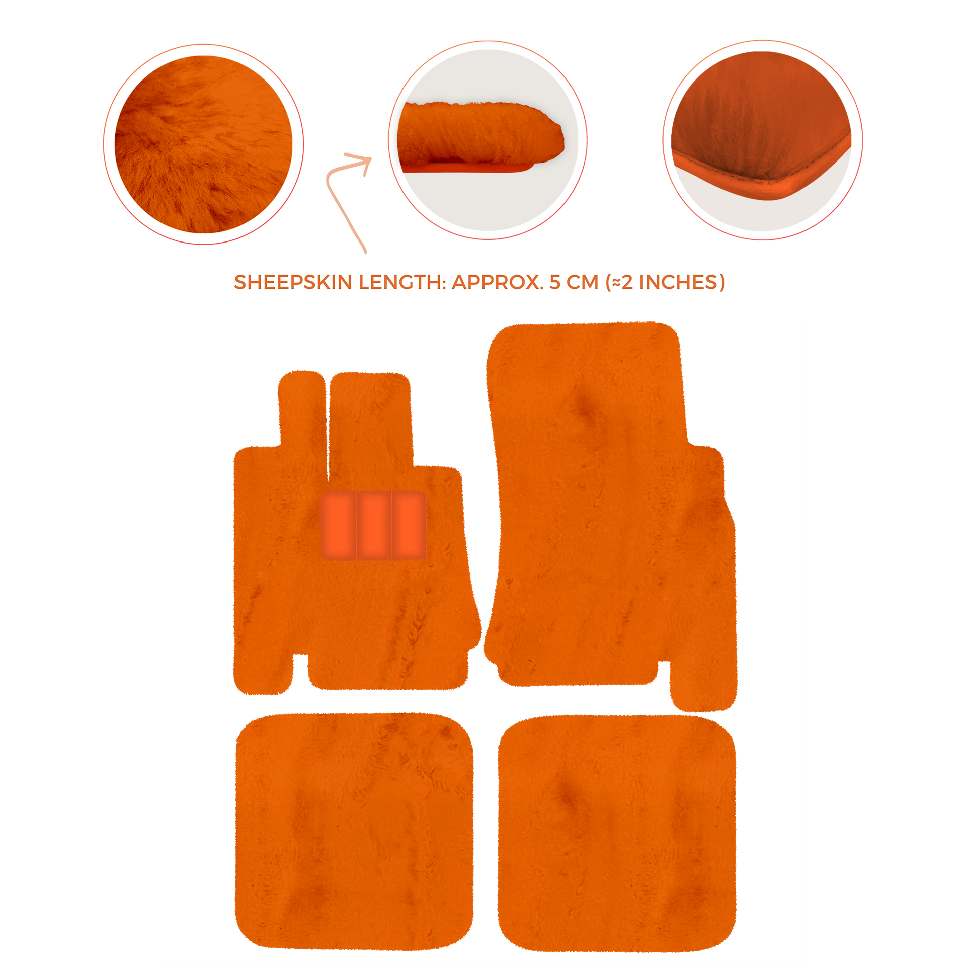 Premium Luxurious Sheepskin Floor Mats for Bentley Arnage (1998-2009)