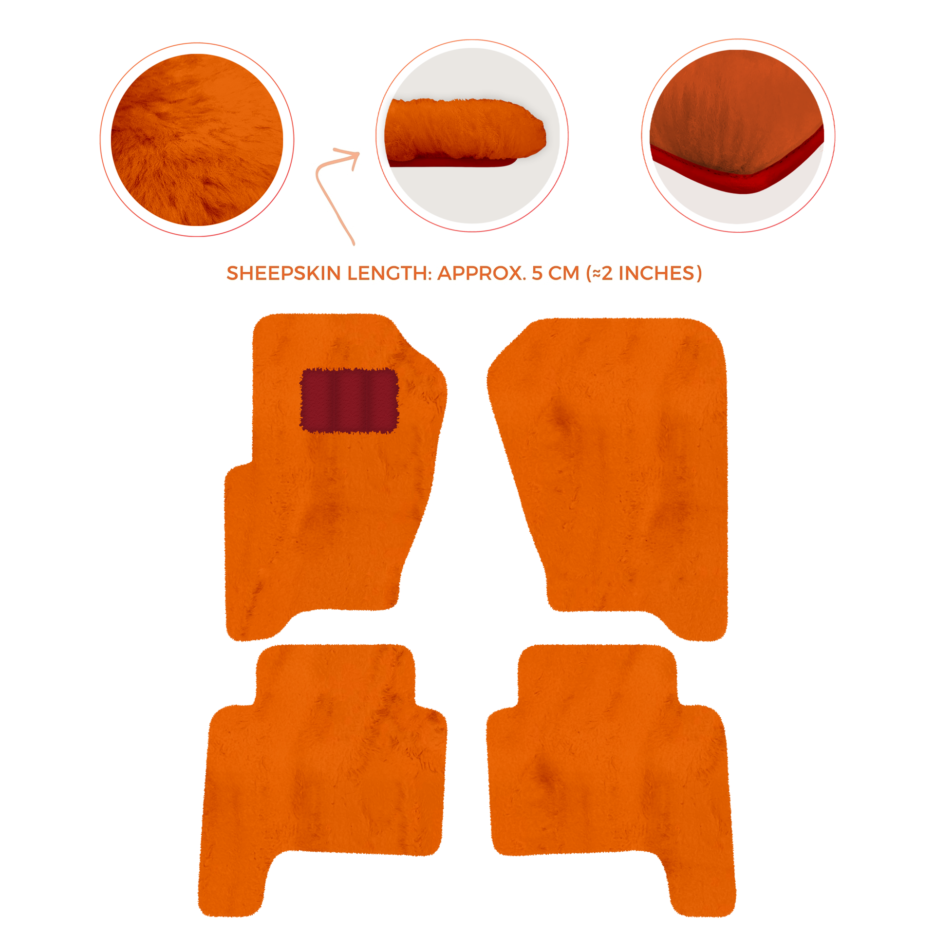 Luxury Sheepskin Floor Mats for Land Rover Discovery (2017-2026)