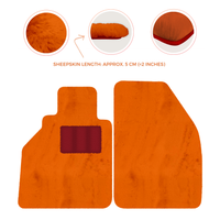 Tapis de voiture en peau de mouton pour Porsche 986 Boxster (1996-2004) - Longueur de peau de mouton, Options de couleur variées