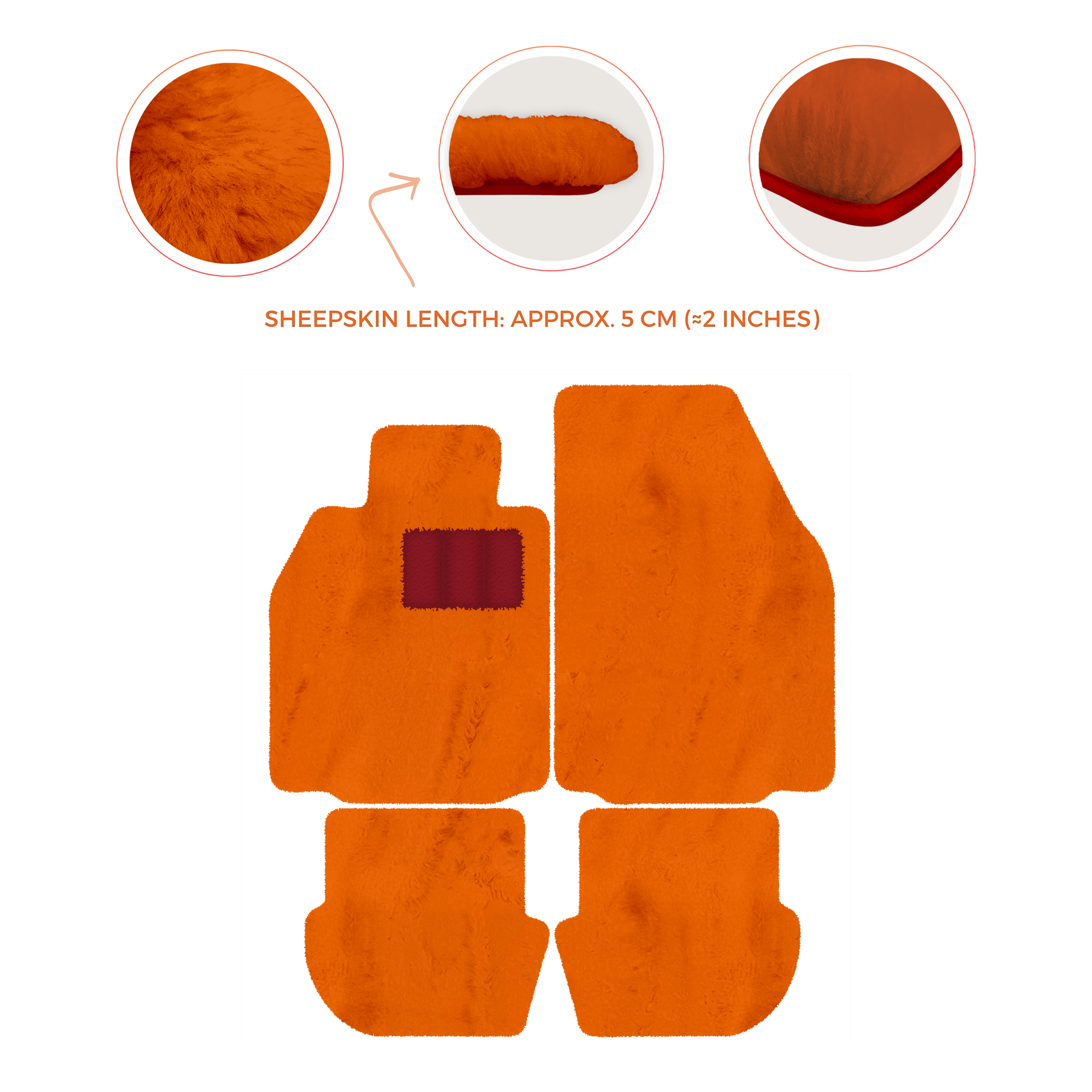 Premium Luxury Sheepskin Floor Mats for Porsche 911 (2004-2012)