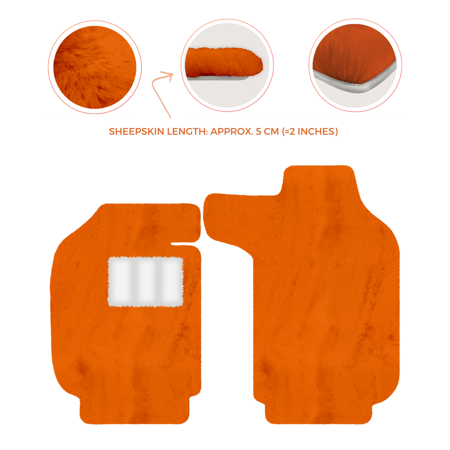 Tapis de voiture en peau de mouton pour Porsche 911 SC (1978-1984) - Longueur de peau de mouton, Options de couleur variées