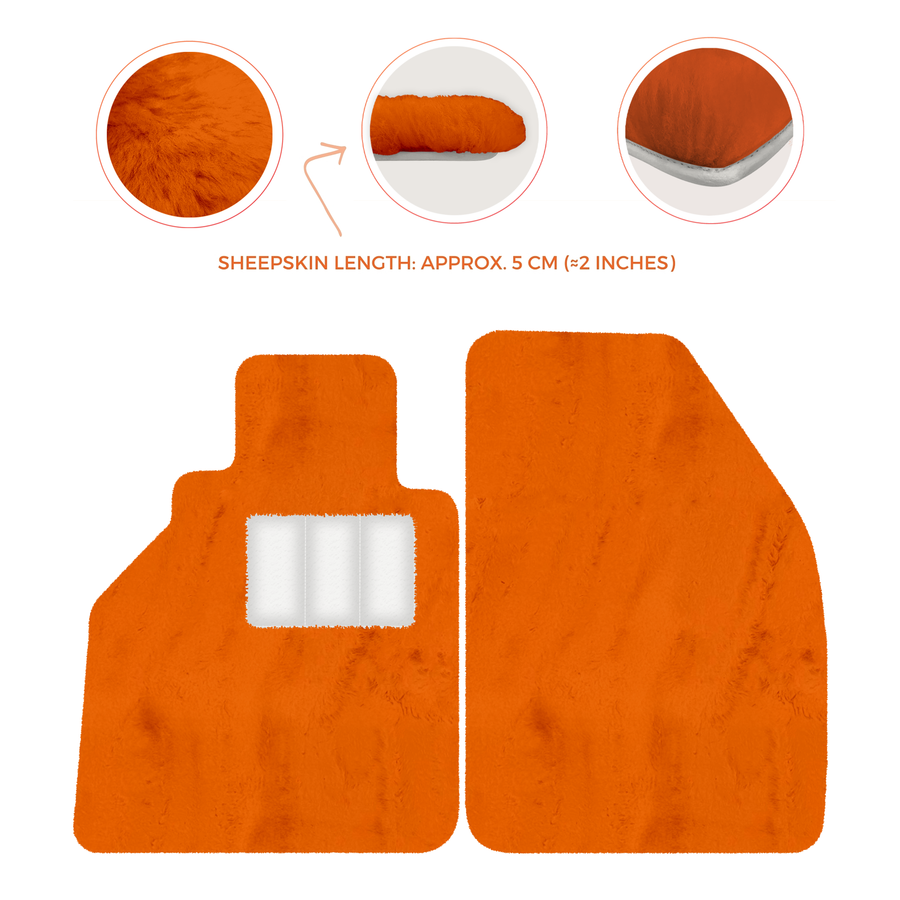 Tapis de voiture en peau de mouton pour Porsche 986 Boxster (1996-2004) - Longueur de peau de mouton, Options de couleur variées