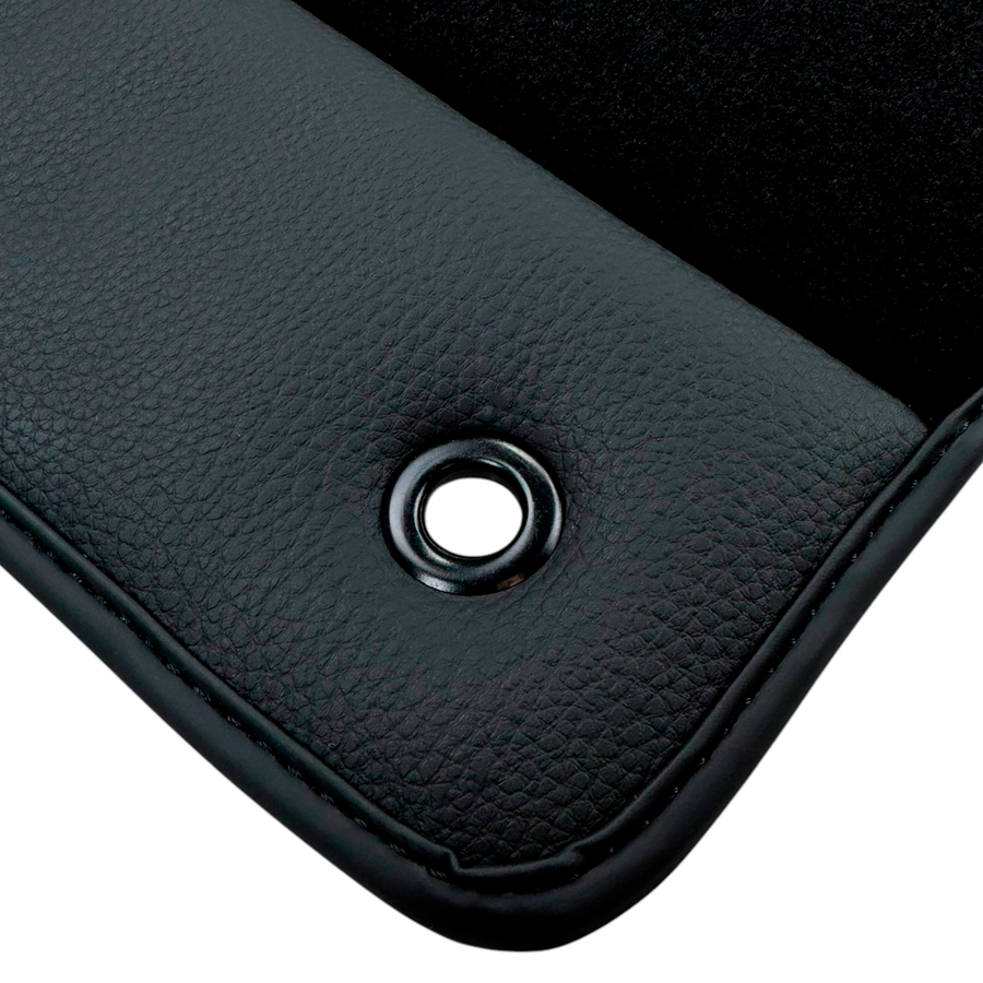 Black Floor Mats for Lincoln Town Car (1980-2011) with Leather | AutoWin