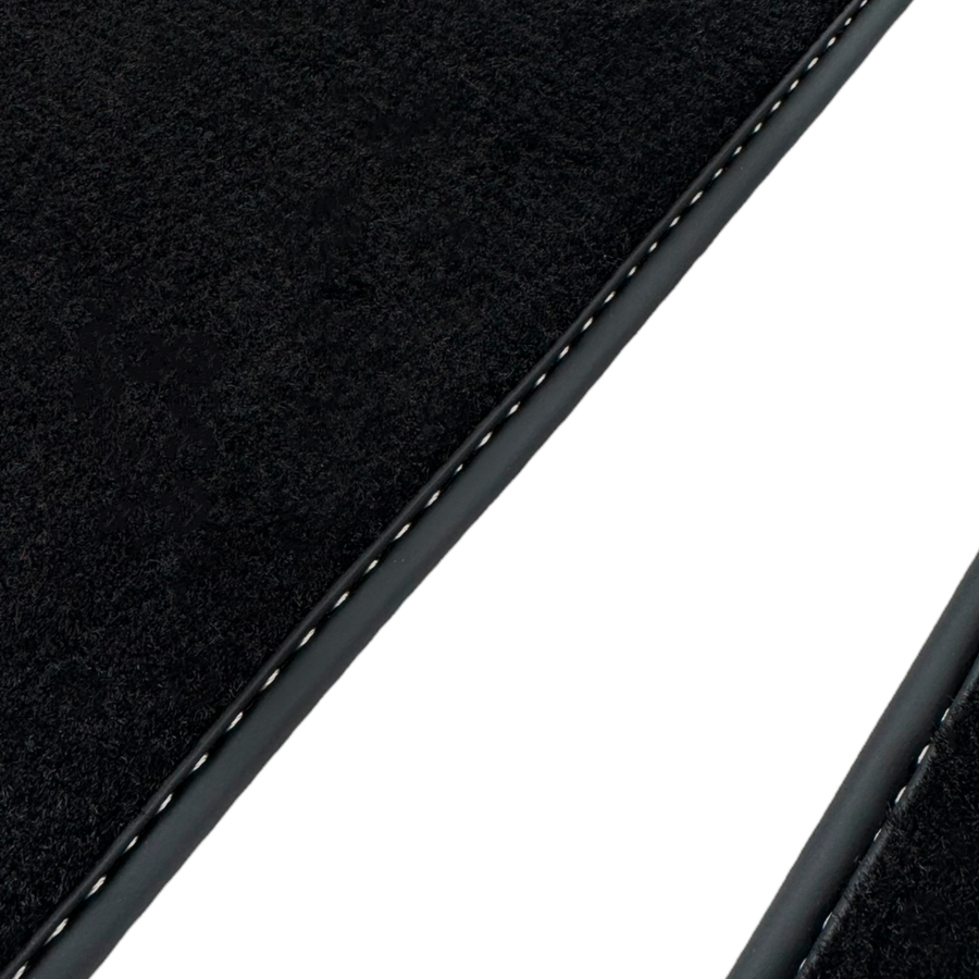 Italian Edition Black Floor Mats for Lamborghini Urus (2018-2026) with Gold Leather Border