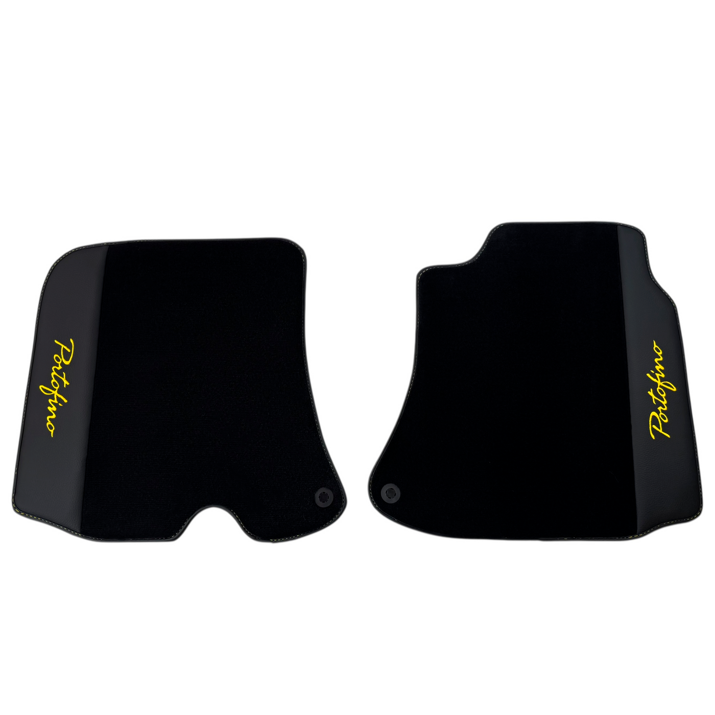 Black Floor Mats for Ferrari Portofino (2018-2023) with Leather