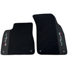 Black Floor Mats for Lamborghini Urus with Carbon Fiber Leather