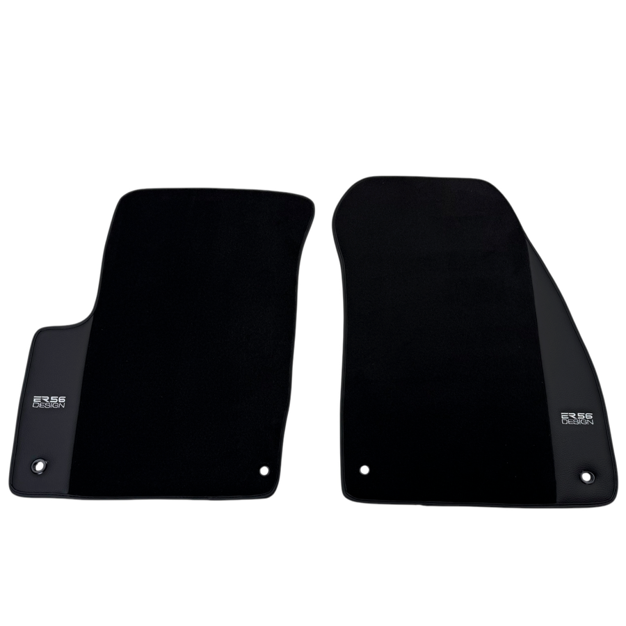 ER56 Design Black Floor Mats for Chevrolet Orlando 5-Seater (2011-2014) with Leather