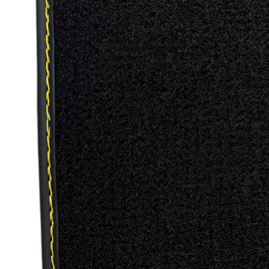 Black Leather Floor Mats for Lamborghini Aventador | Autowin
