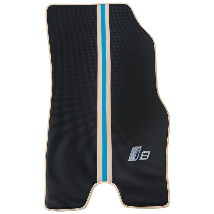 Tapis de voiture en fibre de carbone pour BMW i8 Series L12 L15 | Cuir crème