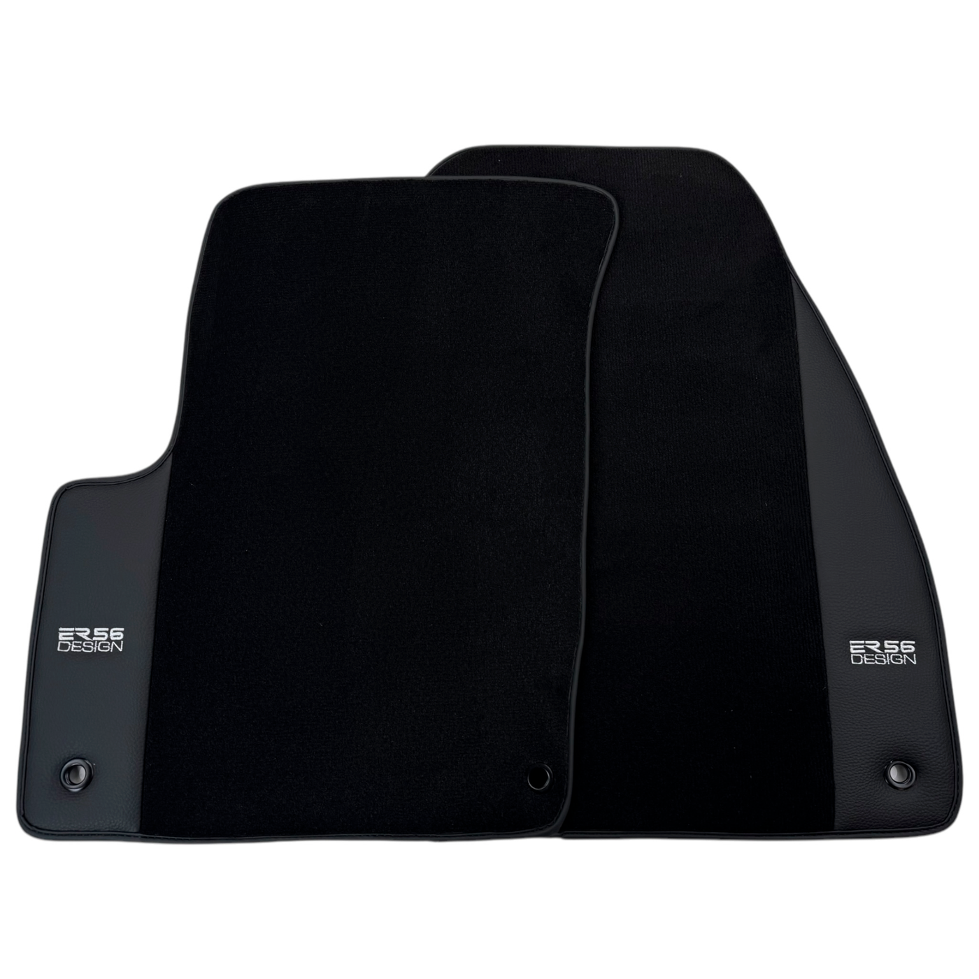 ER56 Design Black Floor Mats for Chevrolet Matiz Hatchback (1998-2004) with Leather