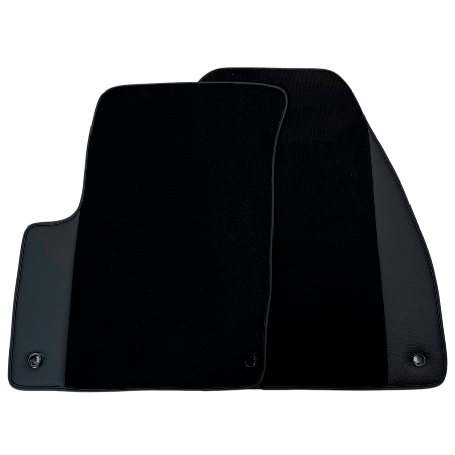 Black Floor Mats for Lincoln Town Car (1980-2011) with Leather | AutoWin