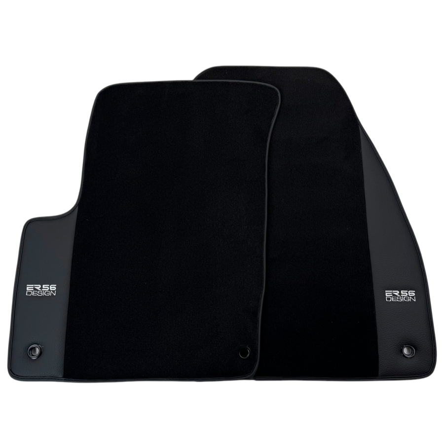 ER56 Design Black Floor Mats for Chrysler Town & Country (1941-2016) with Leather