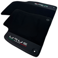 Black Floor Mats for Lamborghini Urus with Carbon Fiber Leather