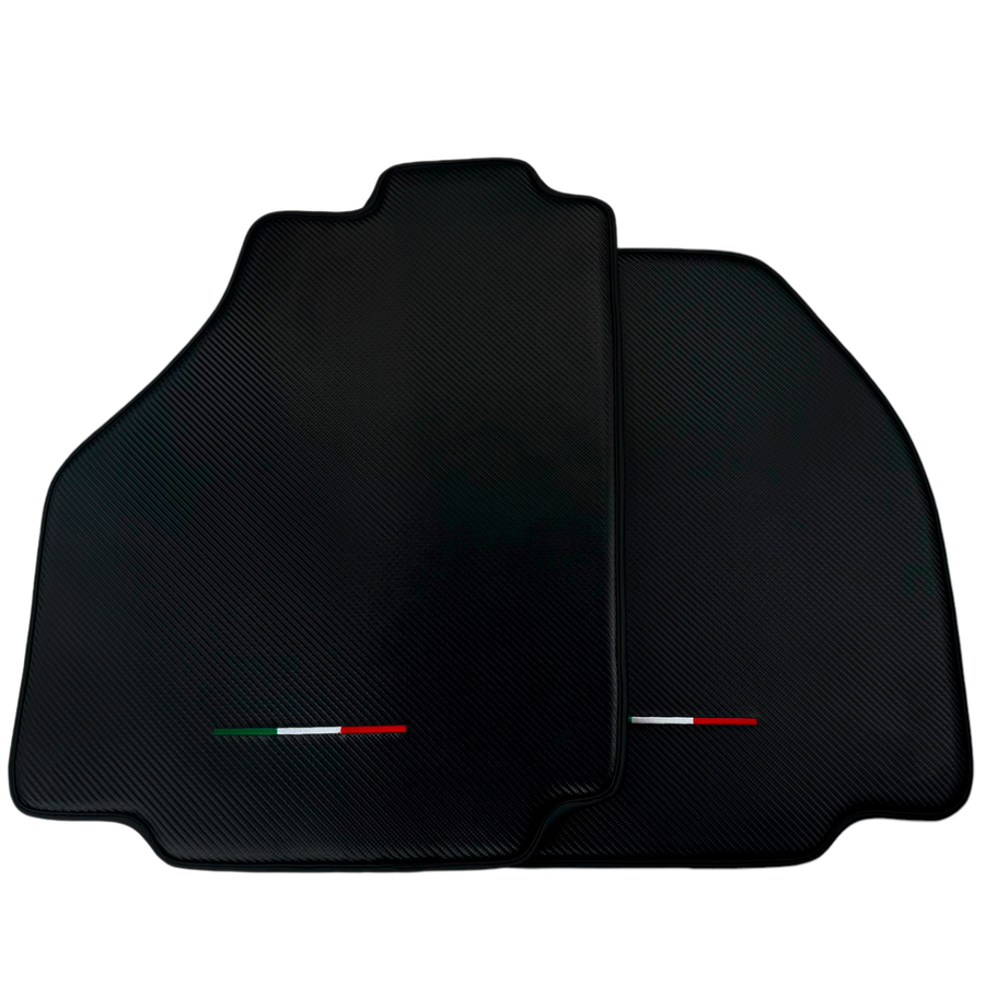Floor Mats for Ferrari 458 Speciale (2012-2015) Carbon Fiber Leather Autowin Brand Italian Edition