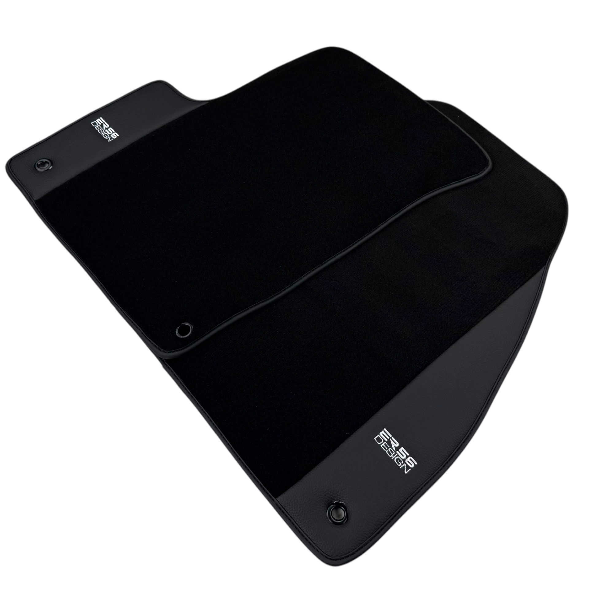 ER56 Design Black Floor Mats for Chevrolet Malibu Sedan (2008-2012) with Leather